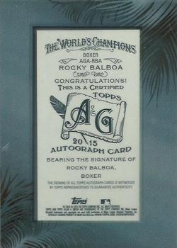 2015 Topps Allen & Ginter - Autographs Non Baseball #AGA-RBA Rocky Balboa Back