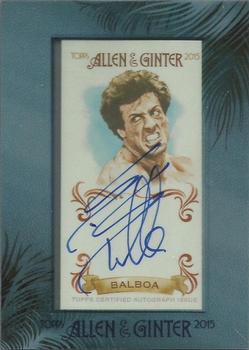 2015 Topps Allen & Ginter - Autographs Non Baseball #AGA-RBA Rocky Balboa Front