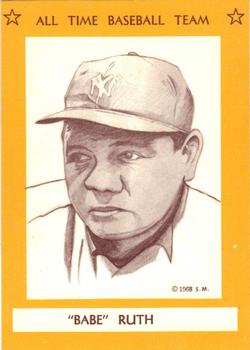 1968 Sports Memorabilia All Time Team #11 Babe Ruth Front
