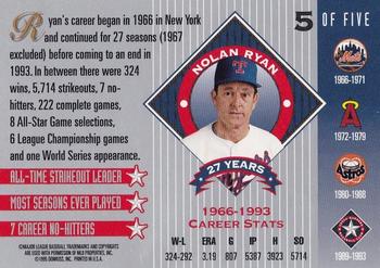 1995 All-Star FanFest Tribute to Nolan Ryan #5 Nolan Ryan Back