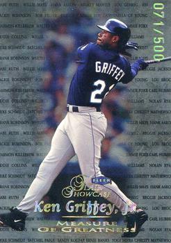 1999 Flair Showcase - Measure of Greatness #4 MG Ken Griffey, Jr. Front