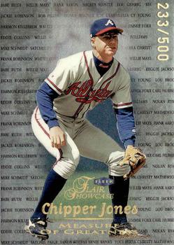 1999 Flair Showcase - Measure of Greatness #8 MG Chipper Jones  Front