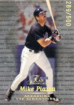 1999 Flair Showcase - Measure of Greatness #10 MG Mike Piazza  Front