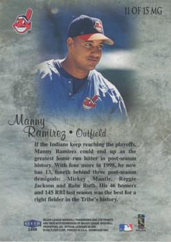 1999 Flair Showcase - Measure of Greatness #11 MG Manny Ramirez  Back