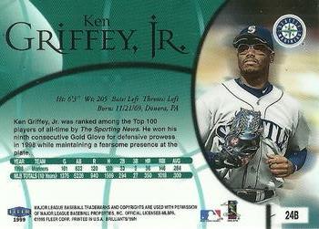 1999 Fleer Brilliants - Blue #24B Ken Griffey, Jr. Back