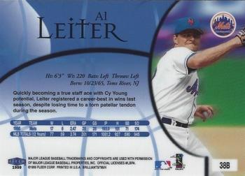 1999 Fleer Brilliants - Blue #38B Al Leiter  Back