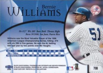 1999 Fleer Brilliants - Blue #70B Bernie Williams  Back
