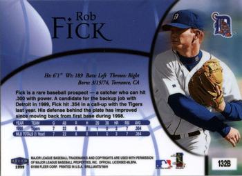 1999 Fleer Brilliants - Blue #132B Rob Fick  Back