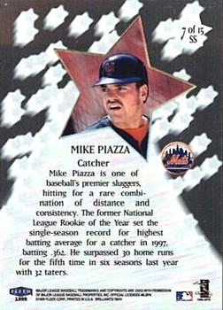1999 Fleer Brilliants - Shining Stars #7 SS Mike Piazza  Back