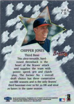 1999 Fleer Brilliants - Shining Stars #9 SS Chipper Jones  Back