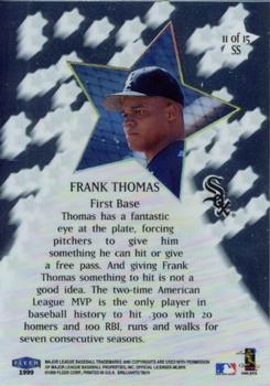 1999 Fleer Brilliants - Shining Stars #11 SS Frank Thomas  Back