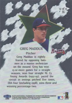 1999 Fleer Brilliants - Shining Stars #12 SS Greg Maddux  Back