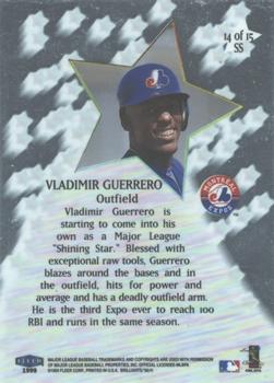 1999 Fleer Brilliants - Shining Stars #14 SS Vladimir Guerrero  Back