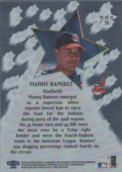 1999 Fleer Brilliants - Shining Stars #15 SS Manny Ramirez  Back