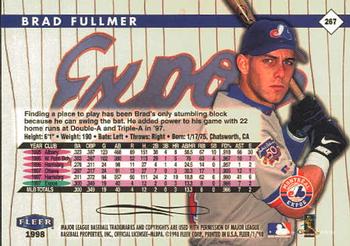 1998 Fleer Tradition #267 Brad Fullmer Back