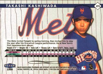 1998 Fleer Tradition #273 Takashi Kashiwada Back
