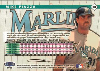 1998 Fleer Tradition #391 Mike Piazza Back