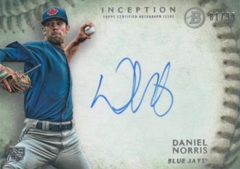 2015 Bowman Inception - Rookie Autographs Green #RA-DN Daniel Norris Front