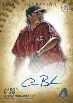 2015 Bowman Inception - Gold #PA-AB Aaron Blair Front
