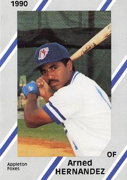 1990 Diamond Cards Appleton Foxes #10 Arned Hernandez Front