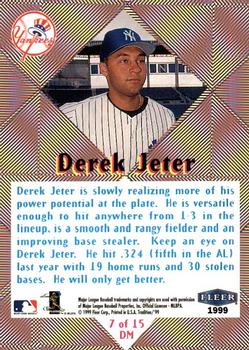 1999 Fleer Tradition - Diamond Magic #7DM Derek Jeter  Back