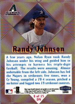 1999 Fleer Tradition - Diamond Magic #8DM Randy Johnson  Back