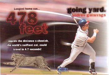 1999 Fleer Tradition - Going Yard #5GY Andres Galarraga  Front