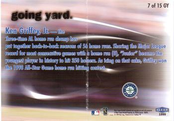 1999 Fleer Tradition - Going Yard #7GY Ken Griffey Jr.  Back