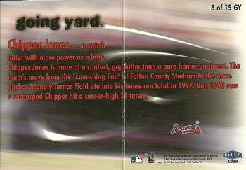 1999 Fleer Tradition - Going Yard #8GY Chipper Jones  Back