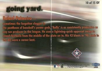 1999 Fleer Tradition - Going Yard #10GY Rafael Palmeiro  Back