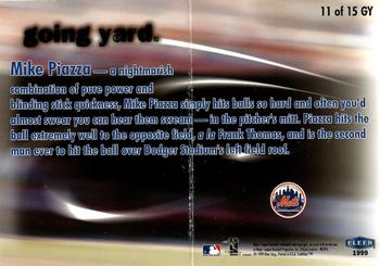 1999 Fleer Tradition - Going Yard #11GY Mike Piazza  Back