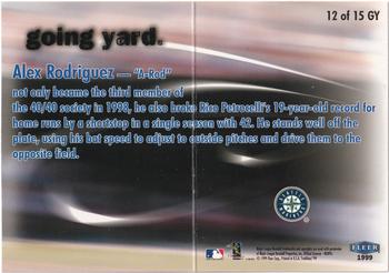 1999 Fleer Tradition - Going Yard #12GY Alex Rodriguez  Back