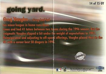 1999 Fleer Tradition - Going Yard #14GY Greg Vaughn  Back