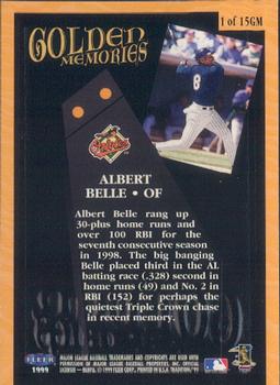 1999 Fleer Tradition - Golden Memories #1GM Albert Belle  Back