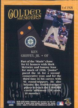 1999 Fleer Tradition - Golden Memories #6GM Ken Griffey Jr.  Back