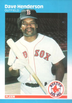 1987 Fleer #36 Dave Henderson Front