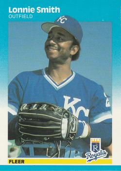 1987 Fleer #381 Lonnie Smith Front