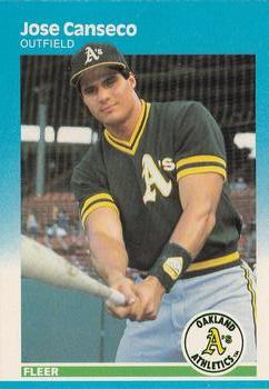 1987 Fleer #389 Jose Canseco Front