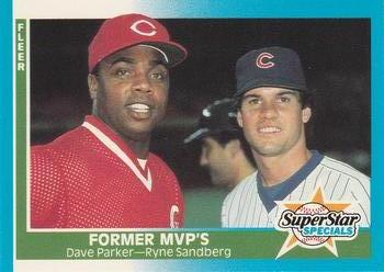 1987 Fleer #639 Former MVP's (Dave Parker / Ryne Sandberg) Front