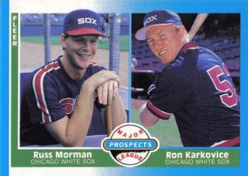 1987 Fleer #645 Russ Morman / Ron Karkovice Front