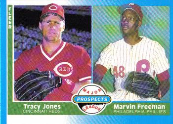 1987 Fleer #651 Tracy Jones / Marvin Freeman Front
