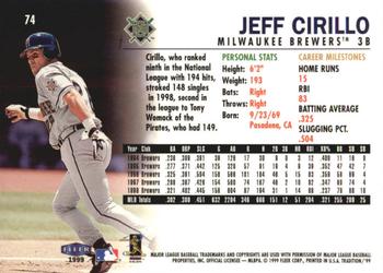 1999 Fleer Tradition - Millennium #74 Jeff Cirillo  Back