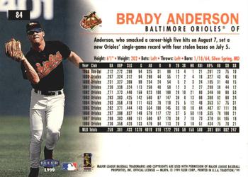 1999 Fleer Tradition - Millennium #84 Brady Anderson  Back