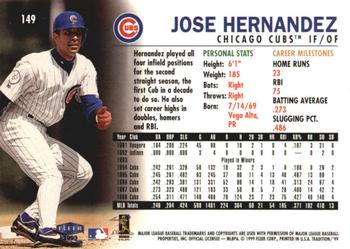 1999 Fleer Tradition - Millennium #149 Jose Hernandez  Back