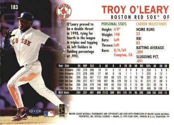 1999 Fleer Tradition - Millennium #183 Troy O'Leary  Back