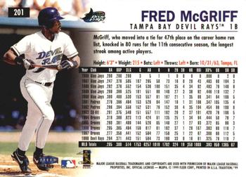 1999 Fleer Tradition - Millennium #201 Fred McGriff  Back