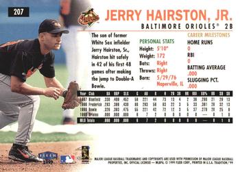 1999 Fleer Tradition - Millennium #207 Jerry Hairston Jr.  Back