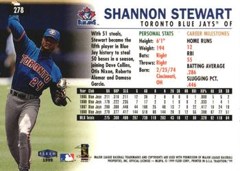1999 Fleer Tradition - Millennium #278 Shannon Stewart  Back