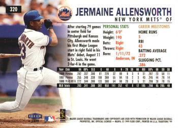 1999 Fleer Tradition - Millennium #320 Jermaine Allensworth  Back