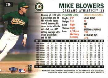 1999 Fleer Tradition - Millennium #326 Mike Blowers  Back